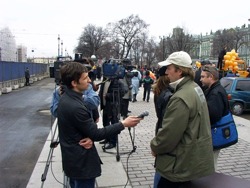 Владимир Зверев дает интервью