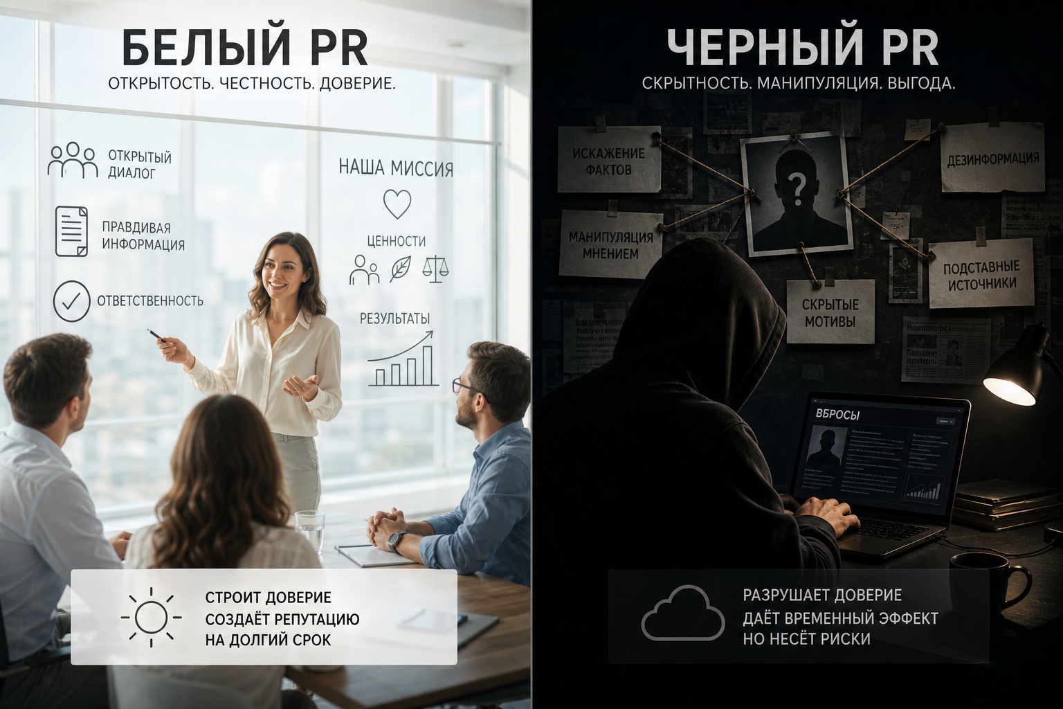 Чем отличается черный пиар от белого